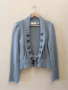 Anthropologie Charlie and Robin Sweater Button-Front Shawl-Collar Knit Cardigan